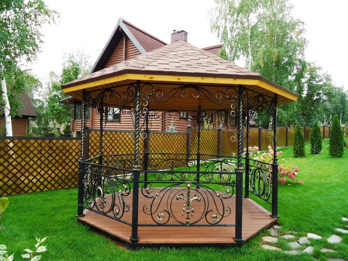 красивая кованая беседка красивая кованая беседка