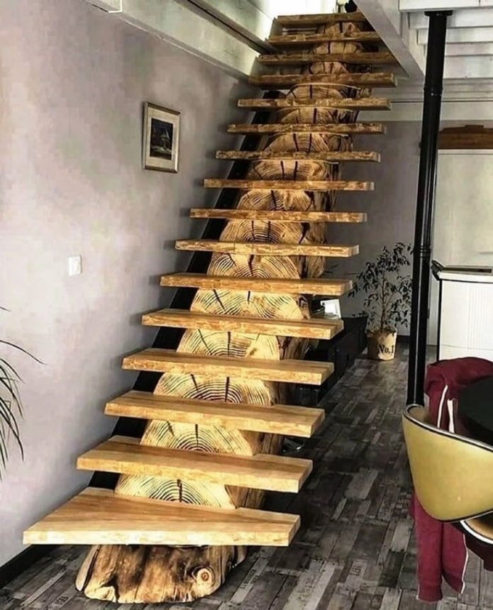 лестница из спилов лестница из спилов