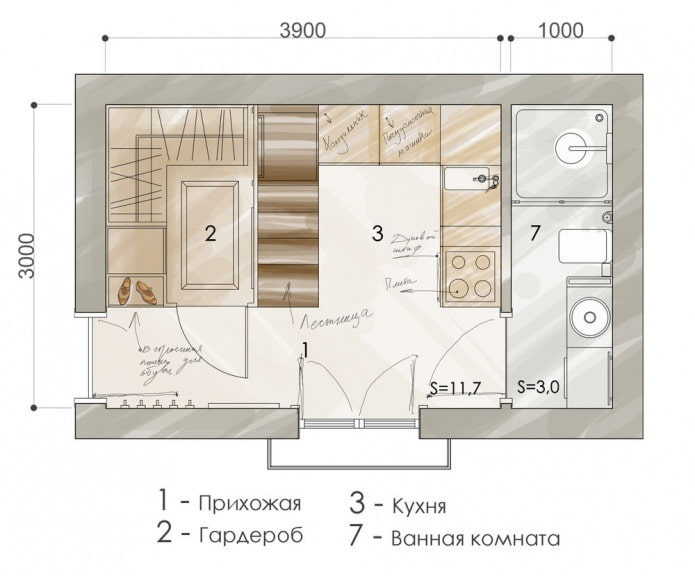 Планировка квартиры 15 кв. м. Планировка квартиры 15 кв. м.