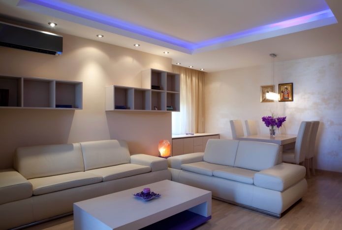 потолочная конструкция с LED-подсветкой потолочная конструкция с LED-подсветкой