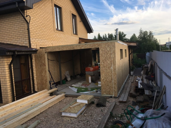 пристроенный к дому гараж пристроенный к дому гараж