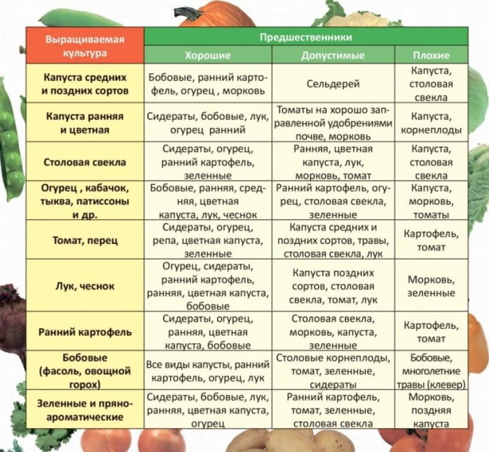 таблица севооборота таблица севооборота
