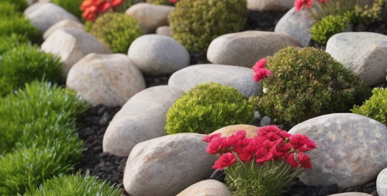 Створення клумби з натурального каменю для оздоблення подвірʼя